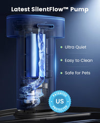 Oneisall pompe silent-flow pour fontaine chat fonctionnement silencieux