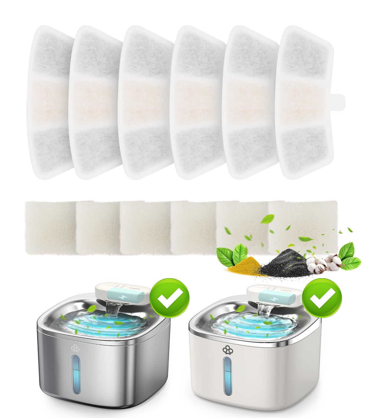 Oneisall PW04 pack de 6 filtres pour eau plus propre