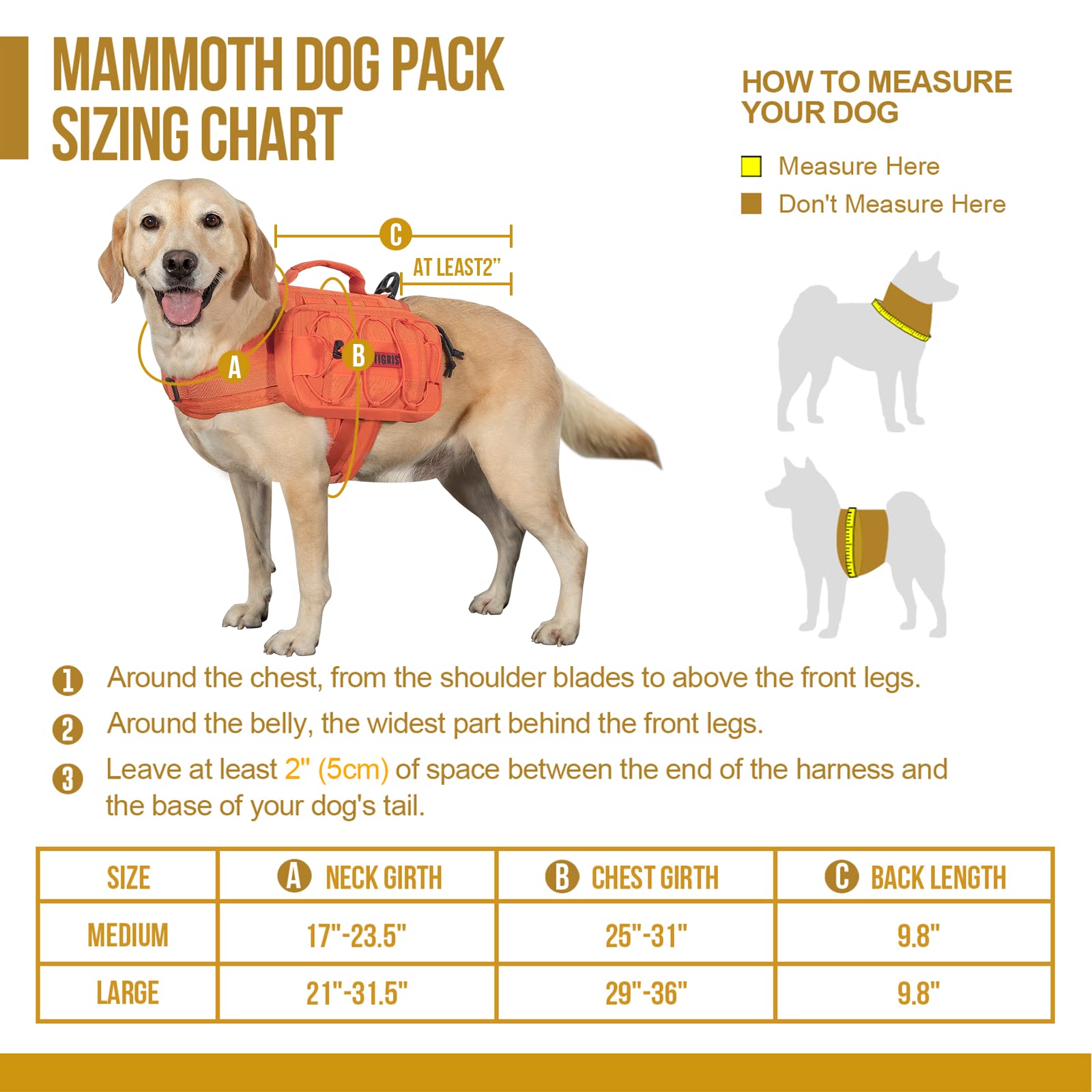 OneTigris Mammoth: doublure mesh respirant pour le confort prolongé.