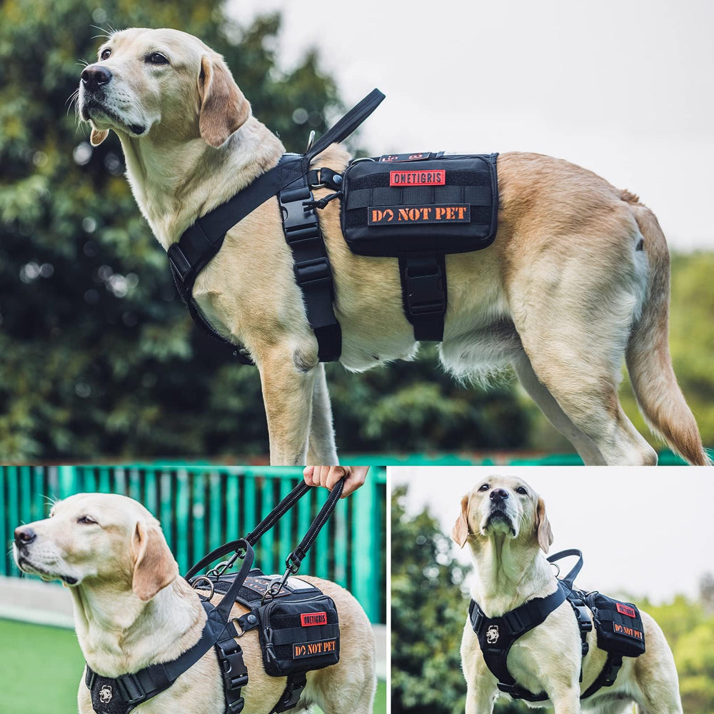 OneTigris harnais service chien robuste en nylon 1000D.