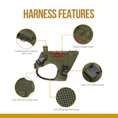 OneTigris harnais avec système MOLLE pour ajouter pochettes et badges