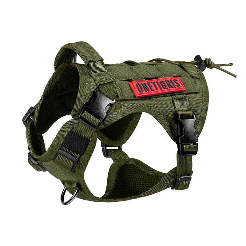 OneTigris harnais chien tactique panneau Velcro ID, affichage d'identification efficace.