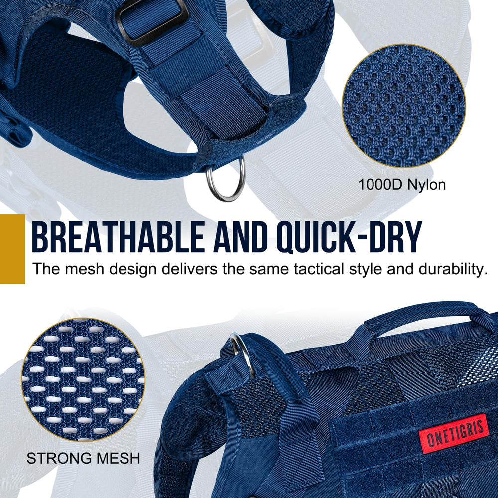 OneTigris harnais panneau MOLLE sur les côtés pour accessoires.