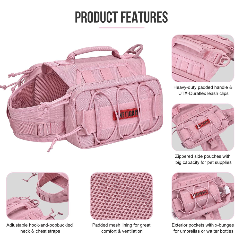 ONETIGRIS Mammoth, capacité 3L et poches externes pour accessoires et gourde.