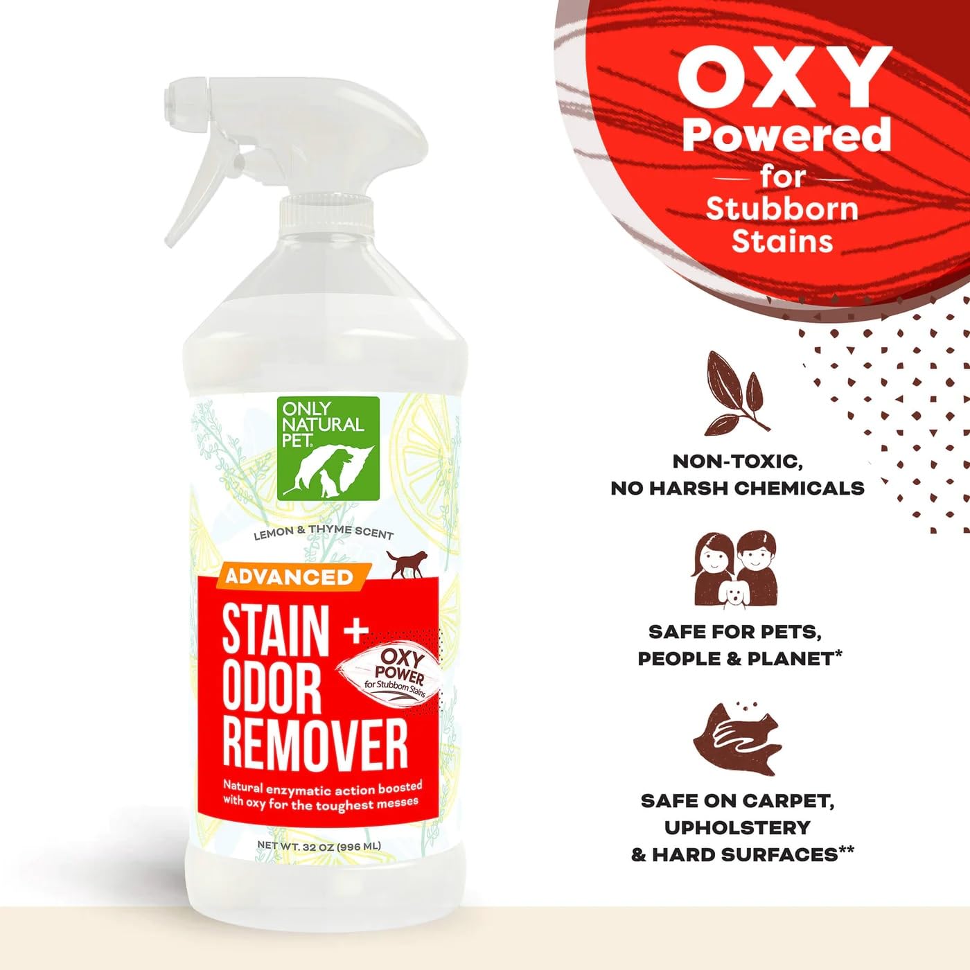 Only Natural Pet application-enzymatique sur tache.