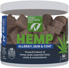 Only Natural Pet Allergie poil bouteille: soutien potentiel à la peau et au pelage.
