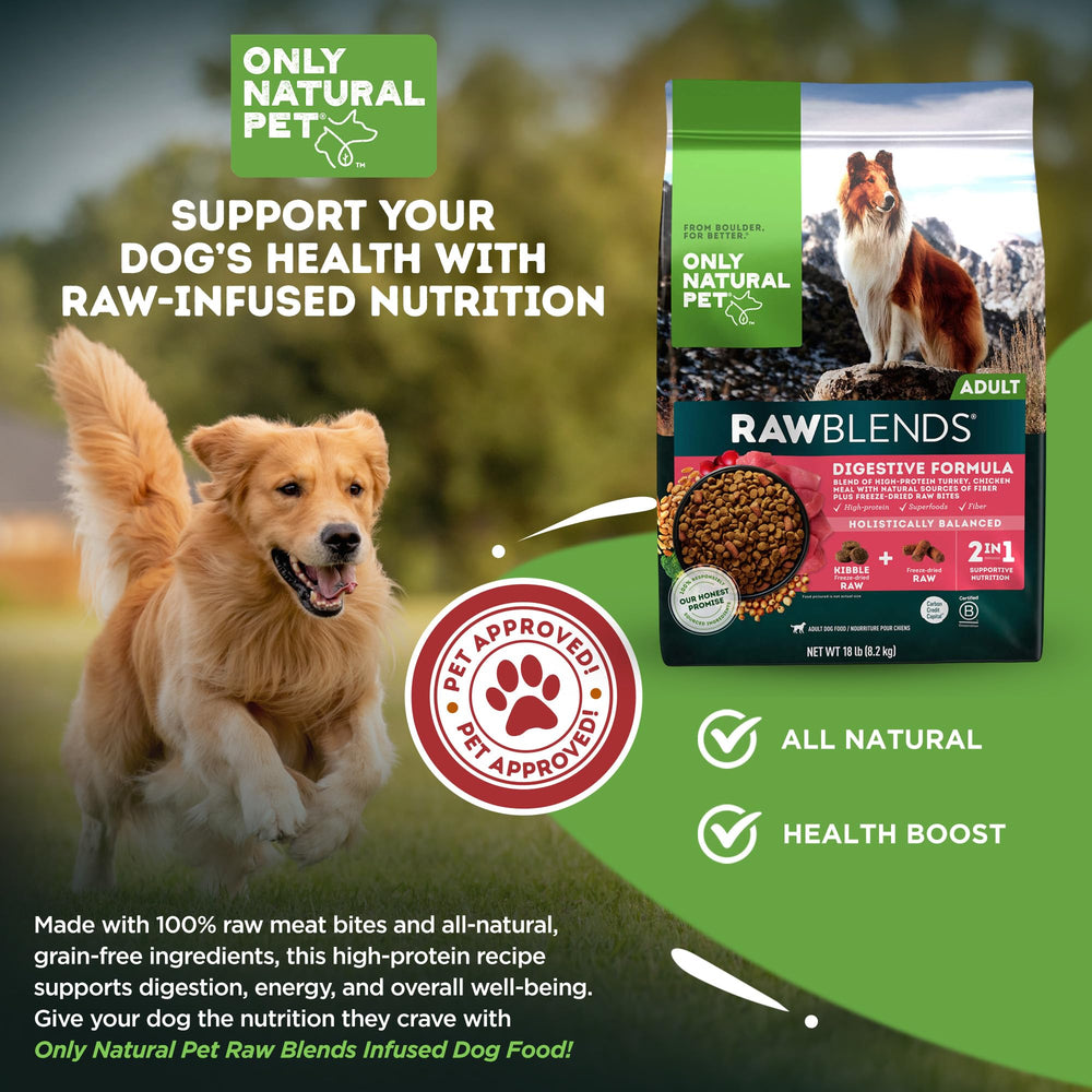 Only Natural Pet bouchées crues sans cereales: option naturelle pour chiens actifs.