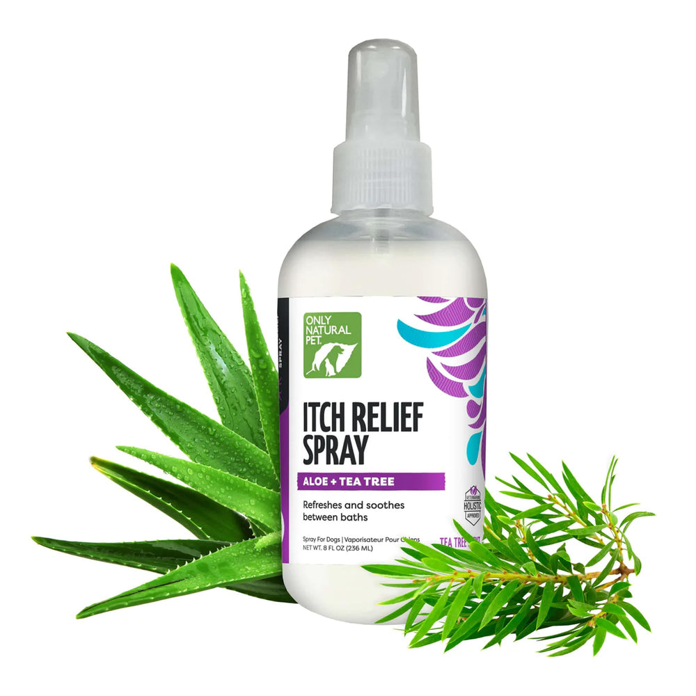 Only Natural Pet – bouteille spray démangeaisons chien, soulagement potentiel.