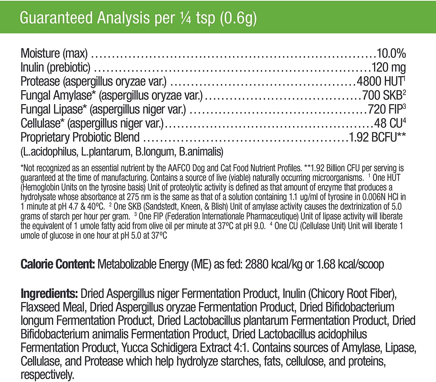 Only Natural Pet Complete Gut Health Complex, adapté à toutes tailles et races d’animaux.