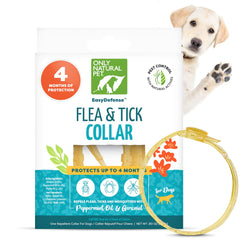 EasyDefense collier anti-puces et tiques de Only Natural Pet pour chiens, protection naturelle.
