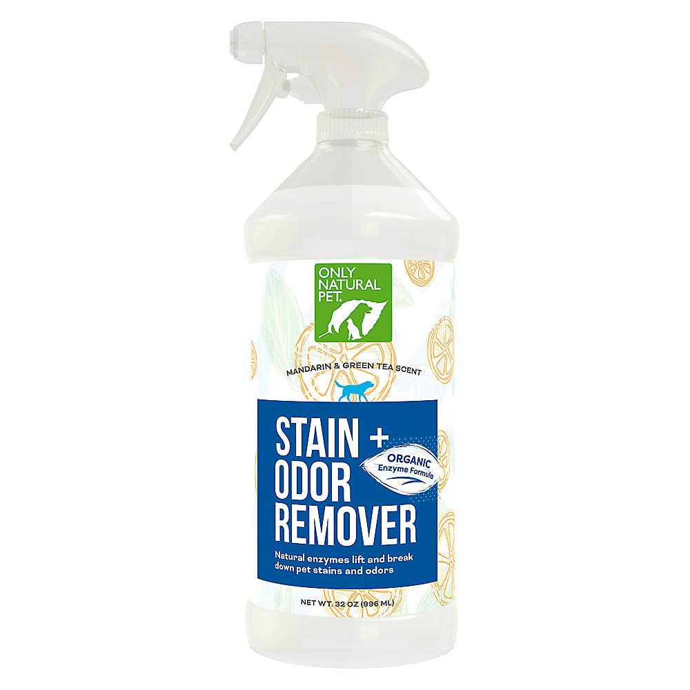 Only Natural Pet purificateur enzymatique pour taches et odeurs — bouteille qui neutralise les taches.