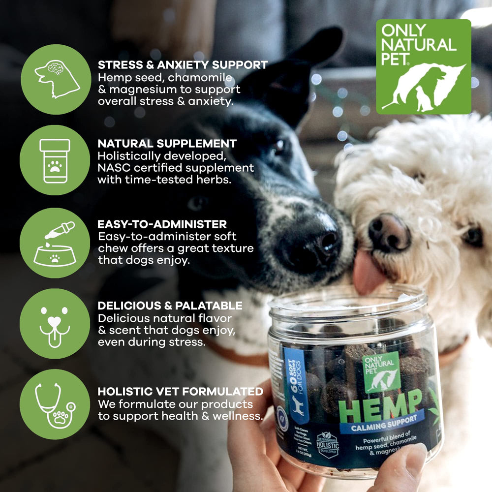 Only Natural Pet – friandises relaxation lors d’un orage.