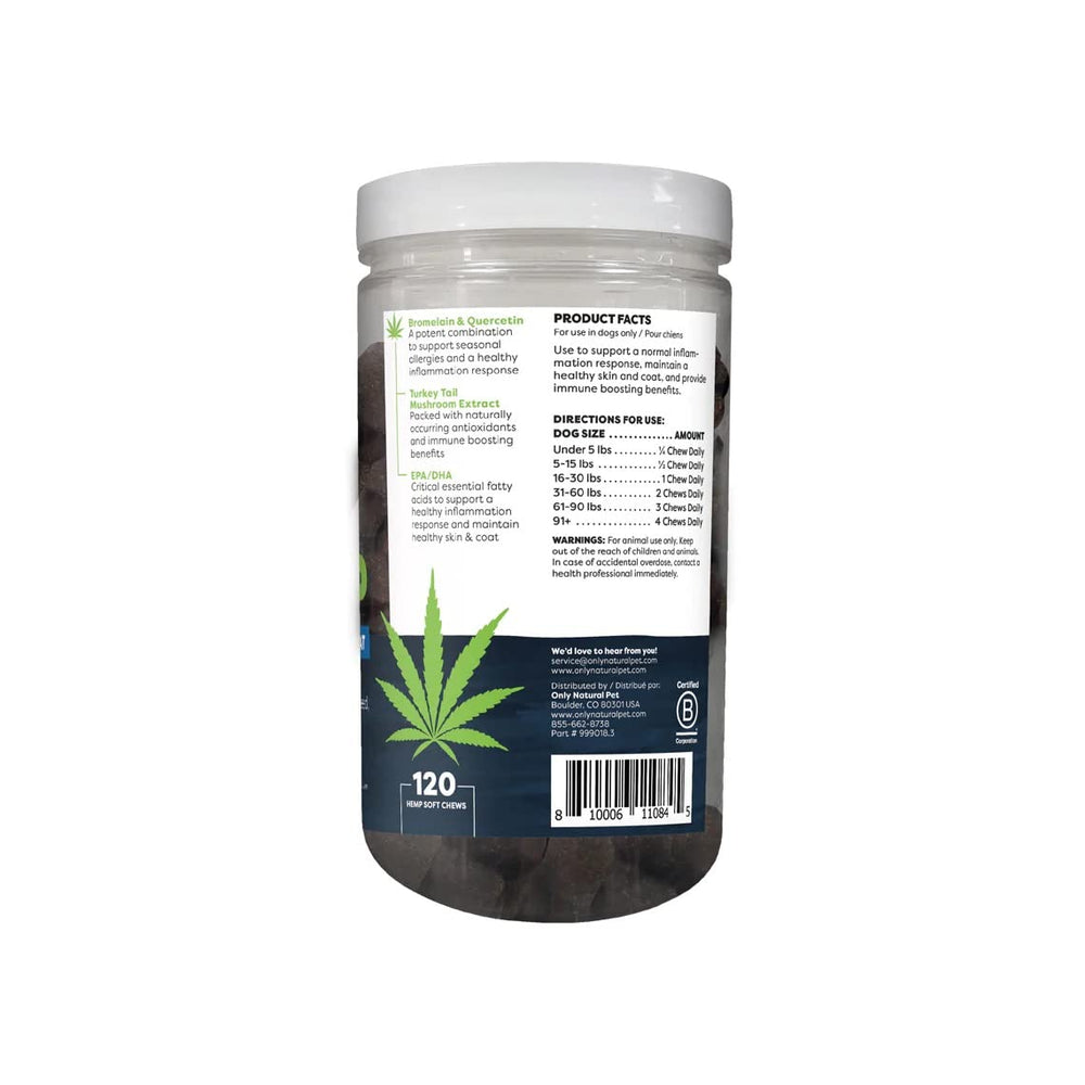 Only Natural Pet - goût délicieux et facilité d'administration lors des sorties.