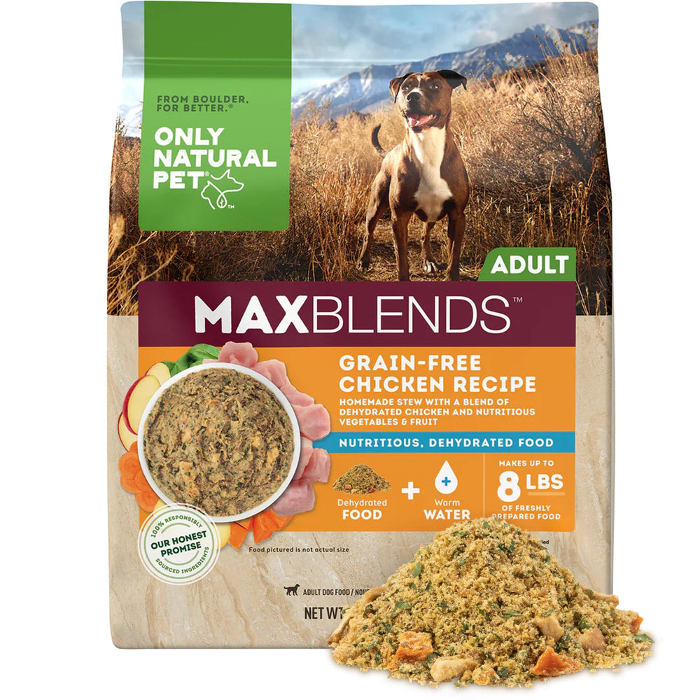 Only Natural Pet MaxBlends poulet sans cereales pour chien, repas appétissant