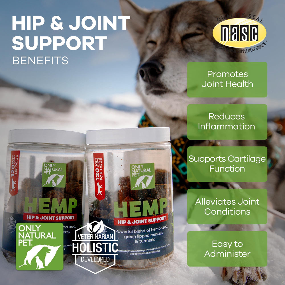 Only Natural Pet – Moules vertes et curcuma, nutriments pour la mobilité et l'inflammation saine.