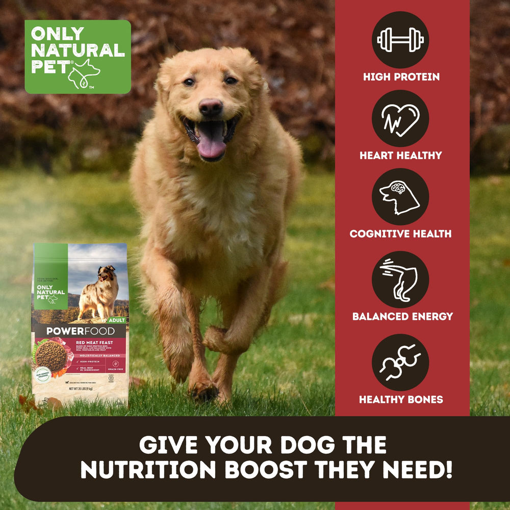 Only Natural Pet PowerFood – sachet-chien-viande-rouge: dosage simple et pratique.