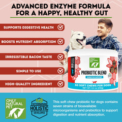 Only Natural Pet Probiotique boite 120 friandises molles pour chien et chat équilibre intestinal.