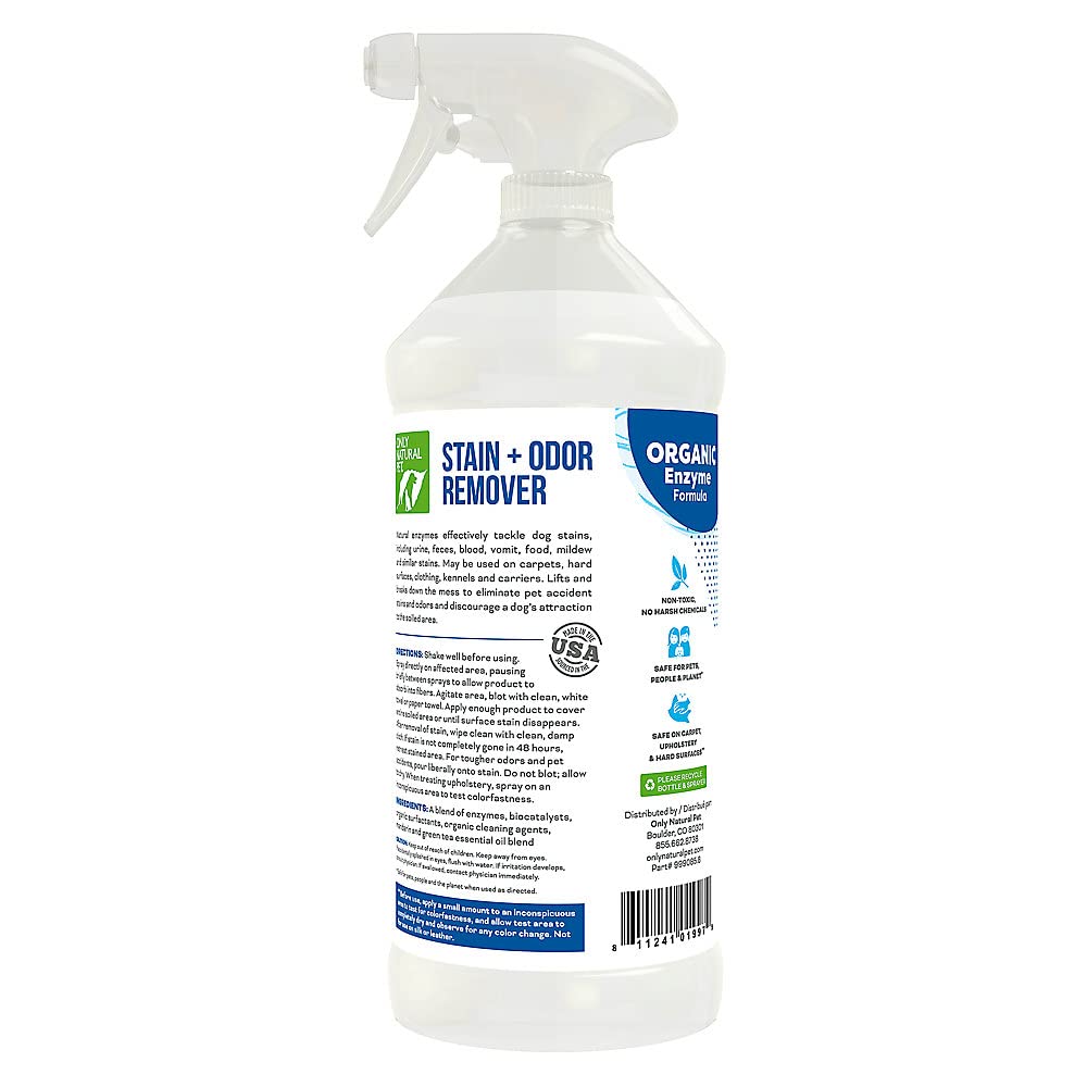 Only Natural Pet vaporisateur purificateur taches odeurs — pulvérisation rapide et facile.