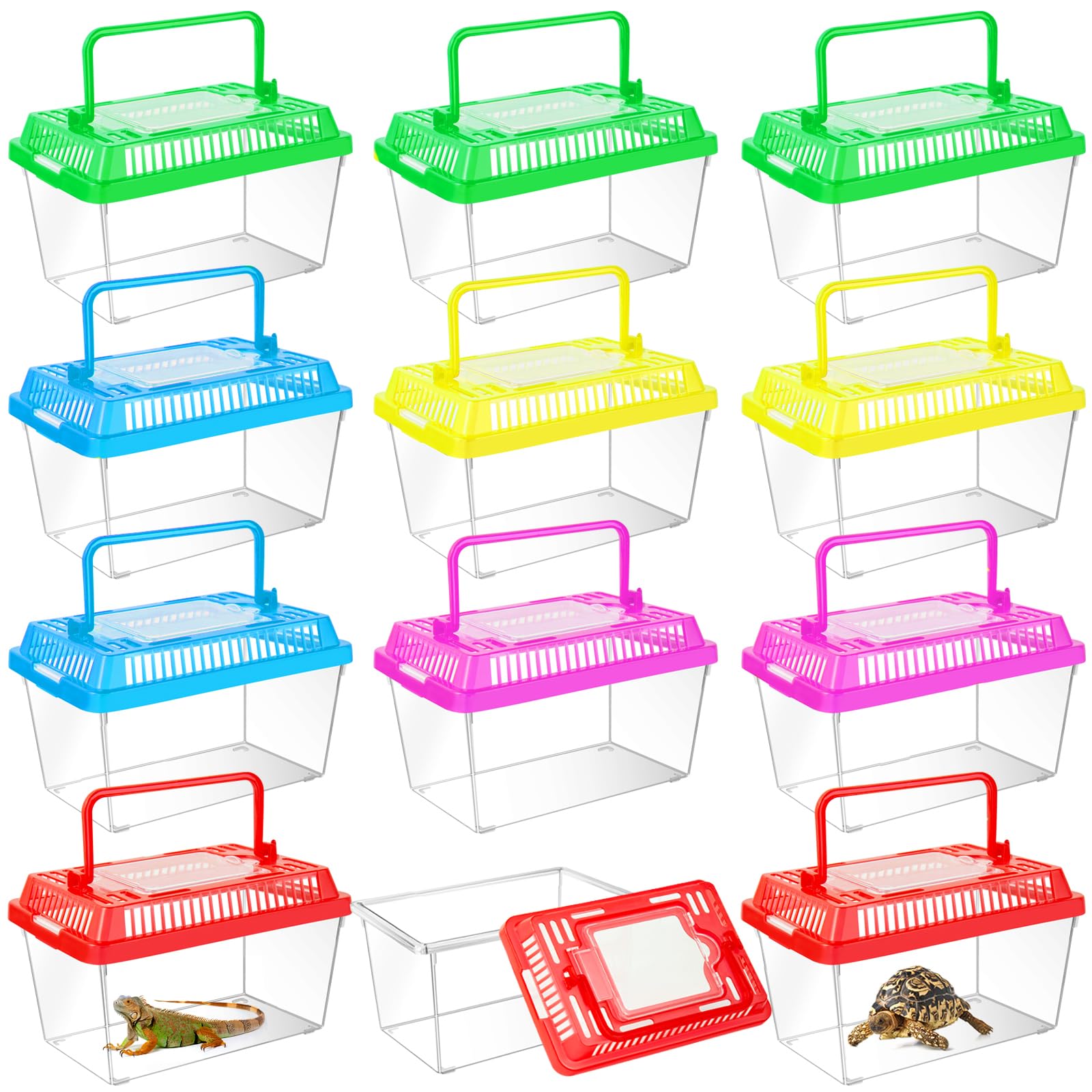 ONLYFU boîtes reptiles transparentes pour observation facile et transport sûr.