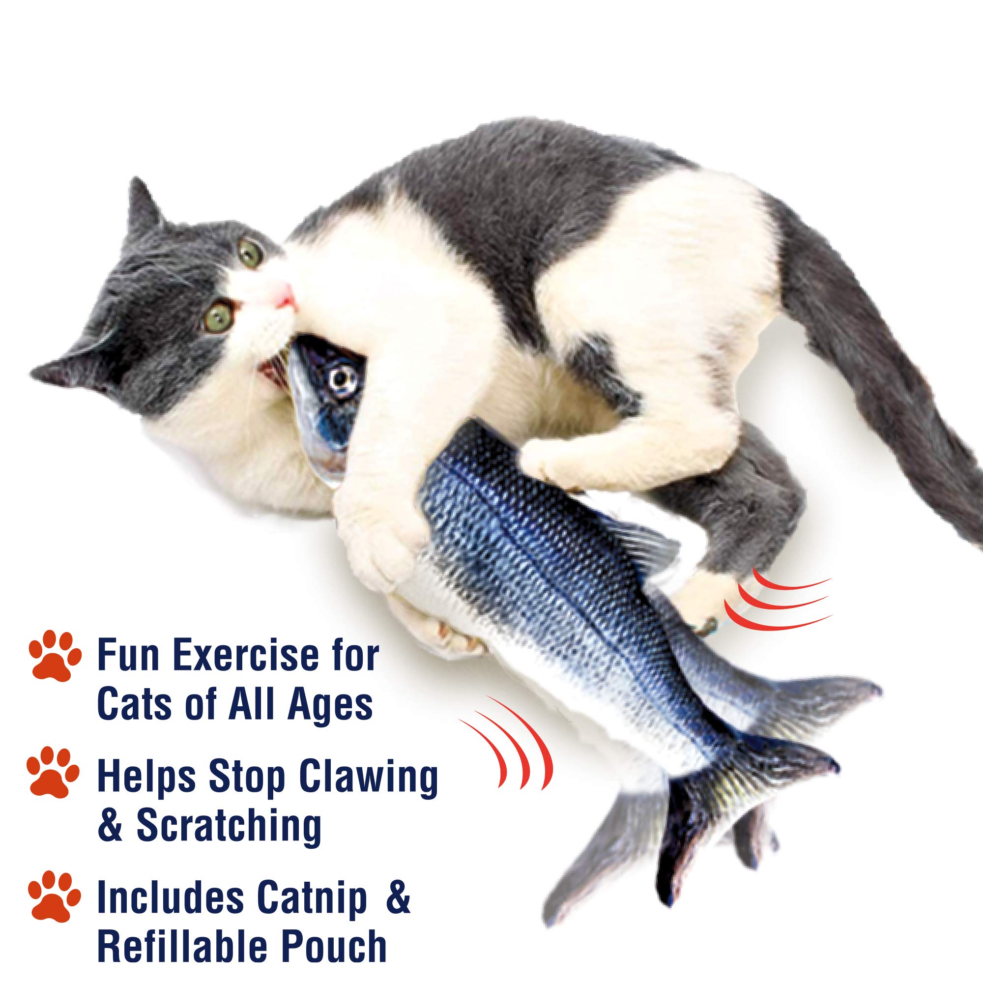 Herbe à chat recharge Flippity Fish Ontel pour attirer l'attention et le jeu.