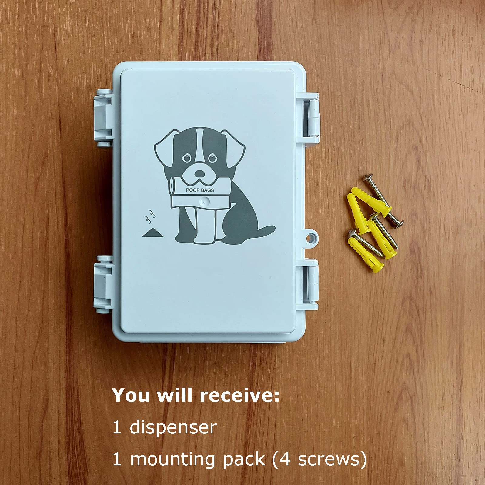 Distributeur Onybte au motif chiots, design charmant pour le jardin.