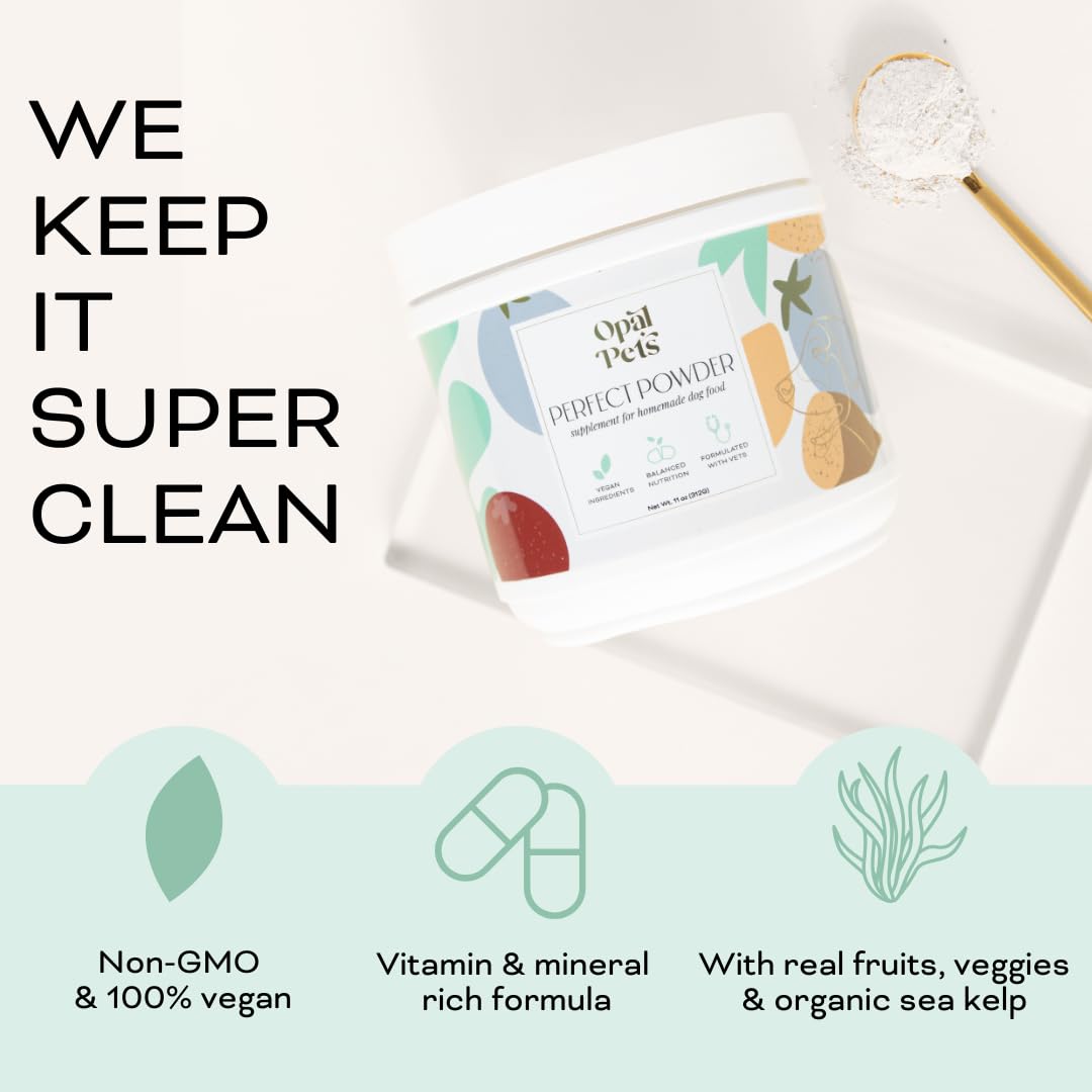 Opal Pets Perfect Powder, gamelle – ajouté directement dans la nourriture, sans souci.