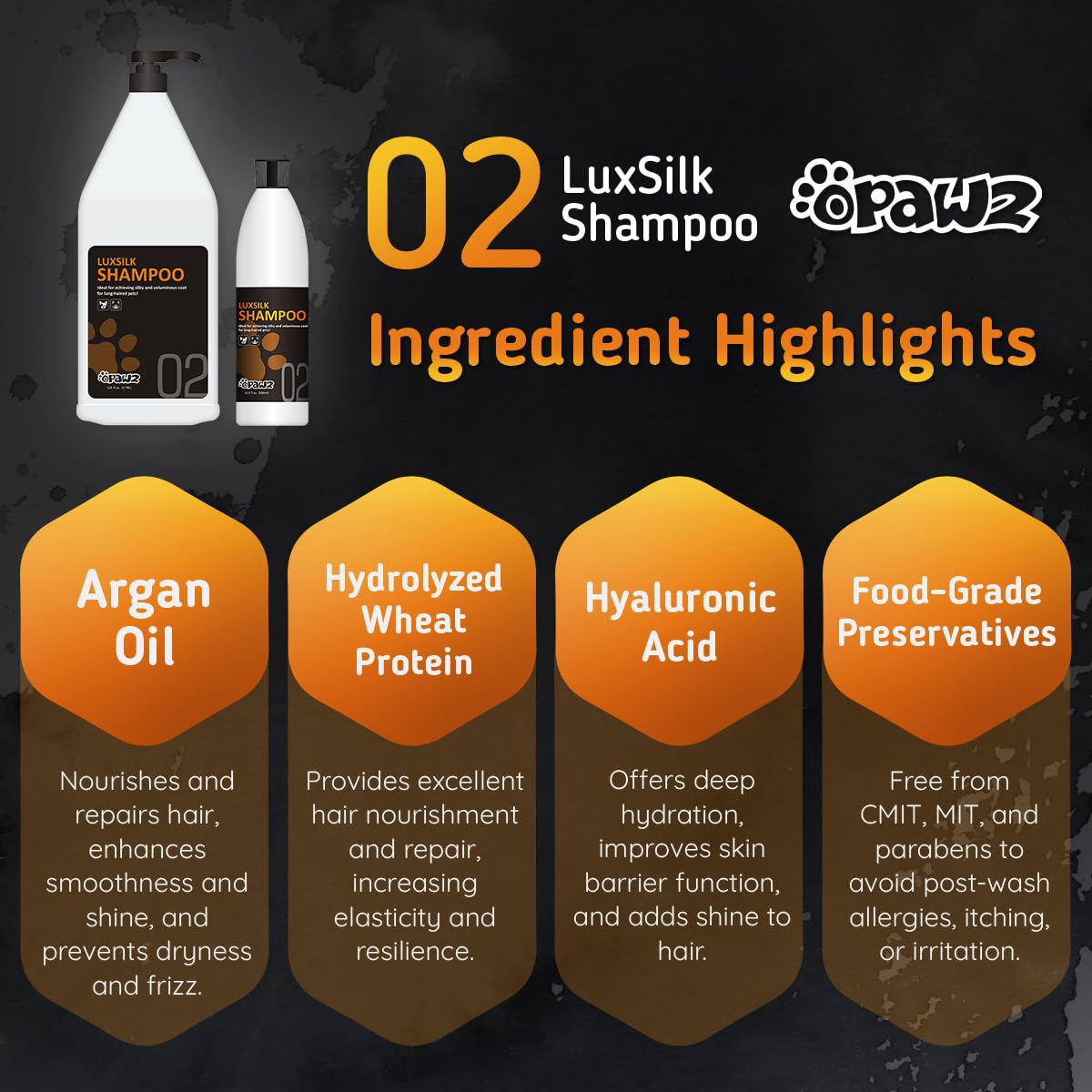 OPAWZ LuxSilk-application-massage: méthode simple pour un pelage doux.