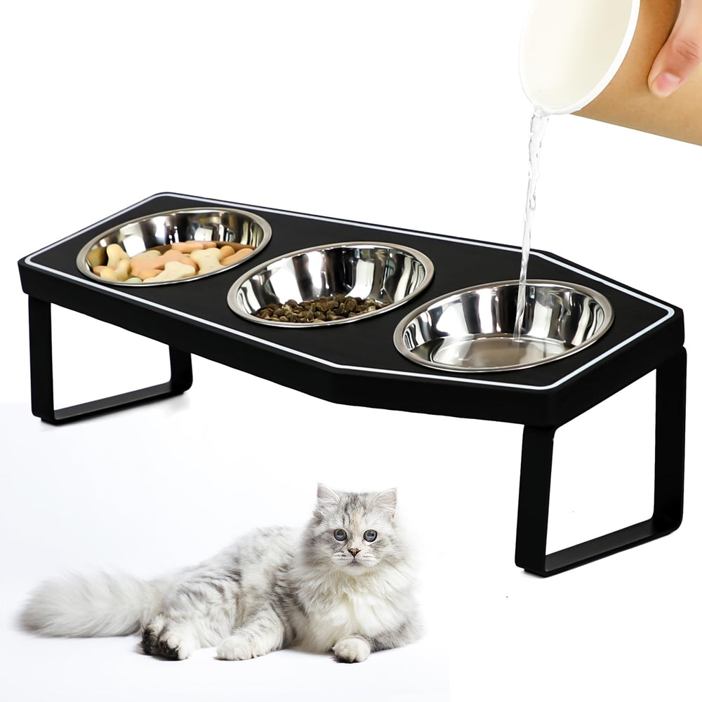 Bol chat gothique OPELETNNT en ensemble surélevé pour repas confortable