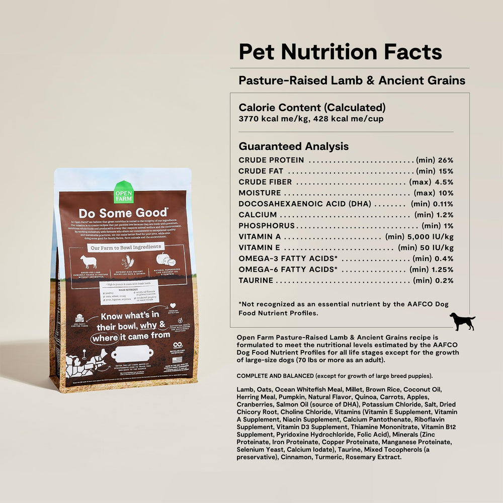 Open Farm alimentation pour estomacs sensibles — grains anciens bien tolérés