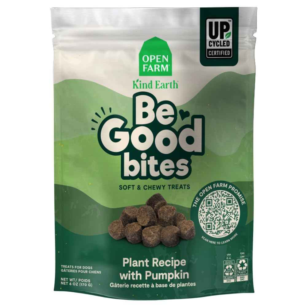 Open Farm Be Good Bites, sachet de 6oz, idéale pour l’entraînement doux et savoureux.