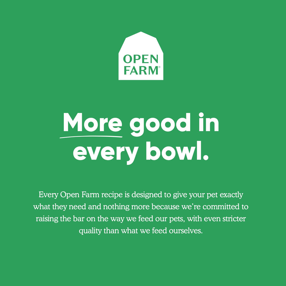 Bouillon d'os Open Farm – ingrédients naturels visibles sans additifs artificiels.