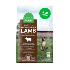 Open Farm croquettes chat sans céréales – sac 8 lb pratique pour les repas quotidiens.