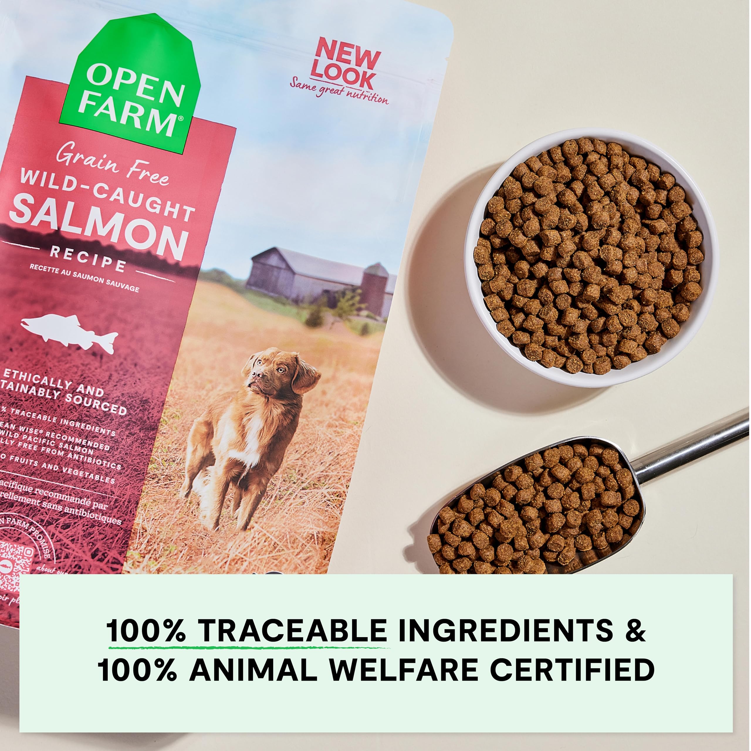 Open Farm huile de coco et superaliments, soutien nutritionnel potentiel.