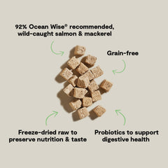 Kitty Cubes Open Farm avec probiotiques pour soutenir la digestion.