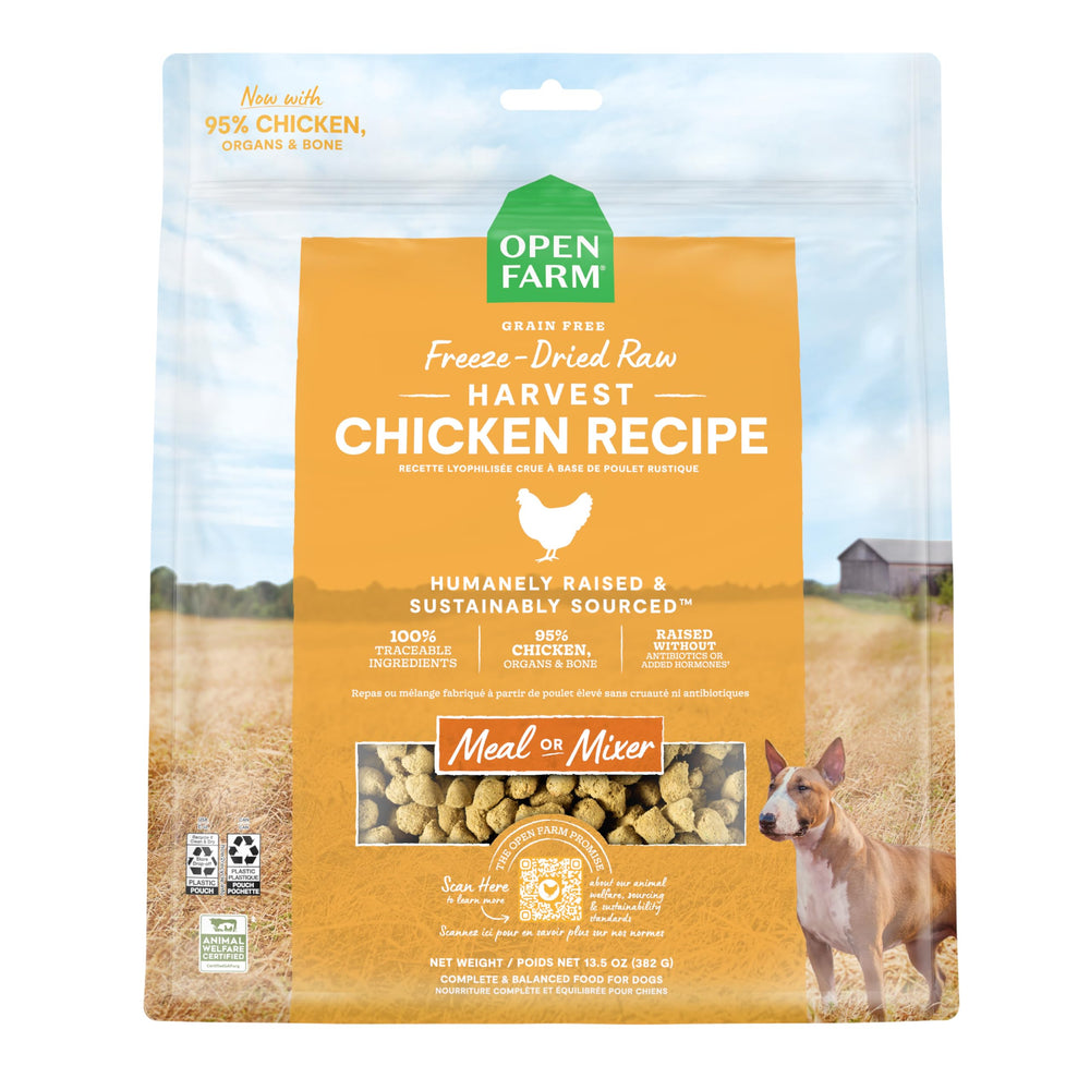 Open Farm morsels poulet – 95% viande, repas complet.