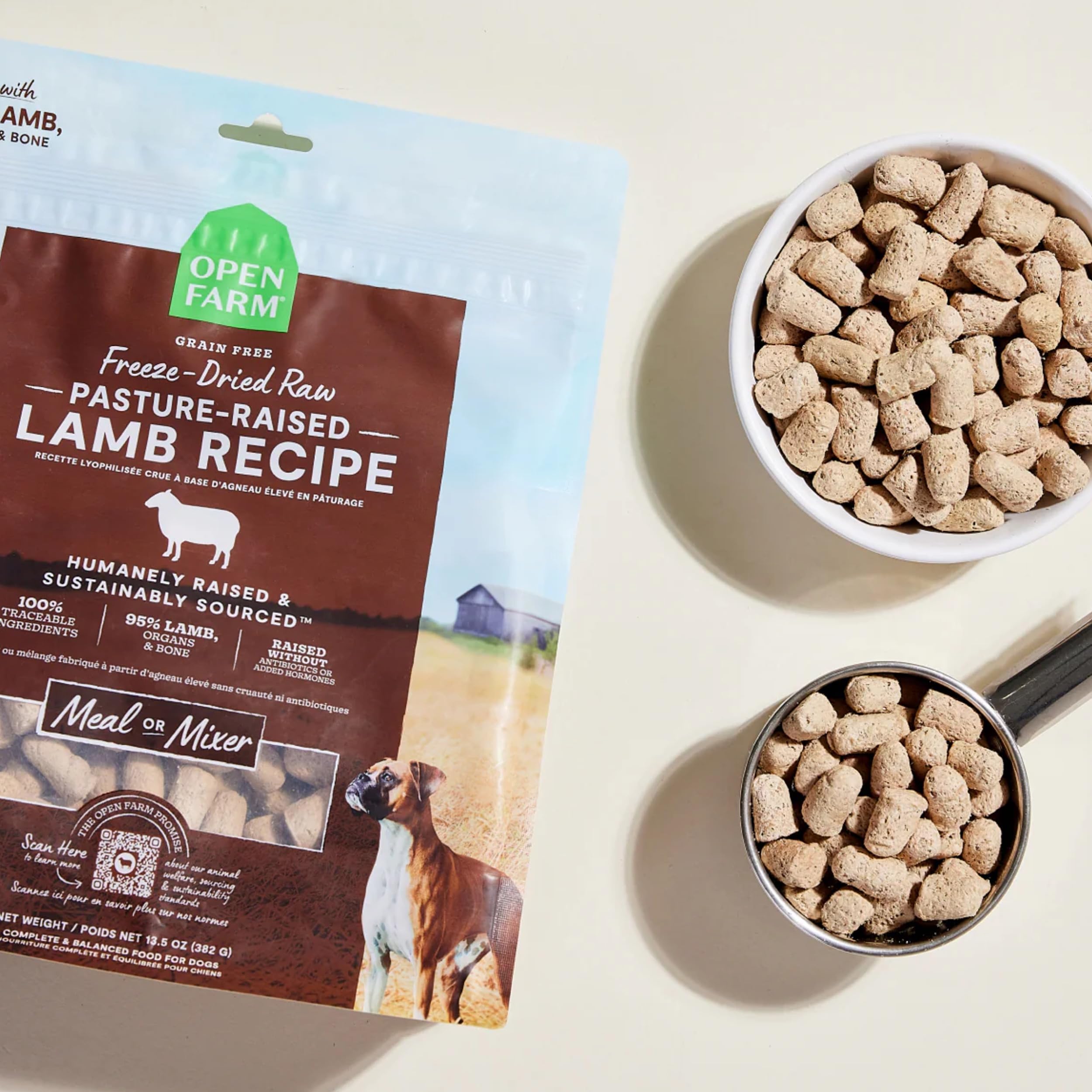 Open Farm: Morceaux taille bouchée, faciles à mâcher pour tous chiens.