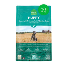 Open Farm chiots – aliments à grains anciens au poulet et saumon pour croissance saine