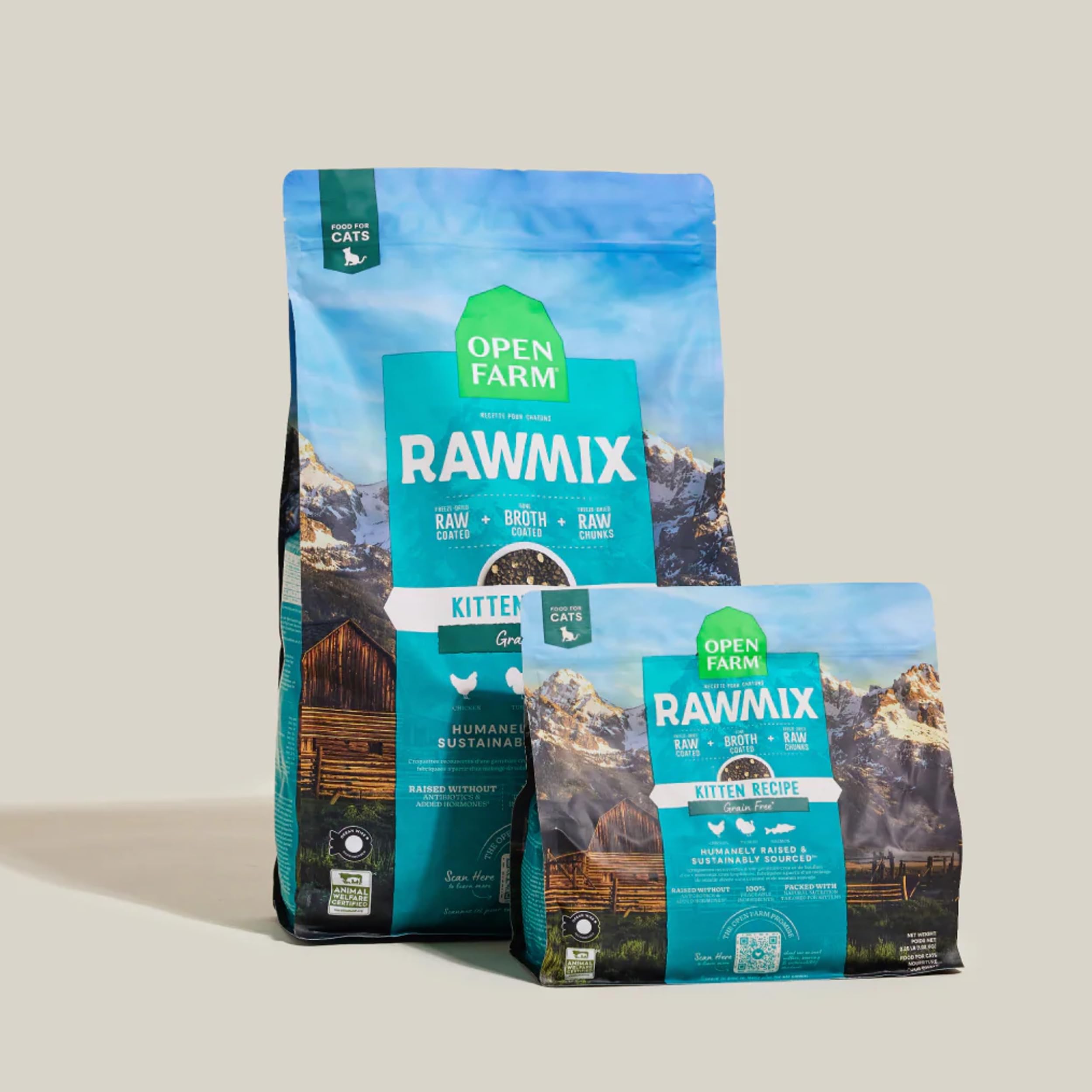 Open Farm nutrition haute qualité – protéines animales pour chats.
