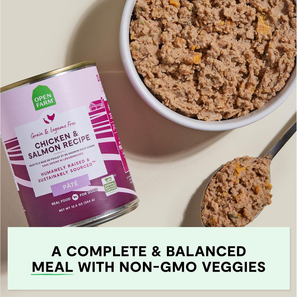 Open Farm Pâté: légumes non modifiés pour équilibre nutritionnel