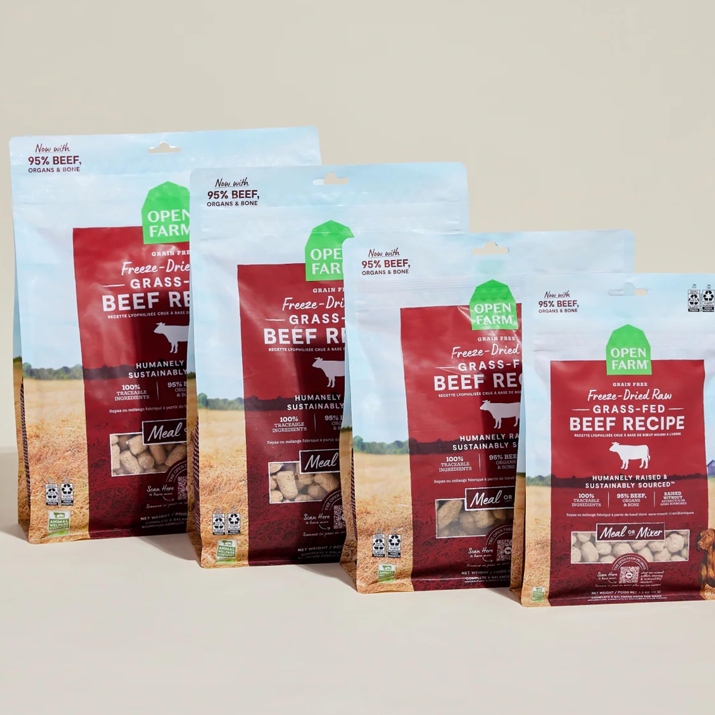 Open Farm repas complet ou garniture variée pour diversifier les repas.