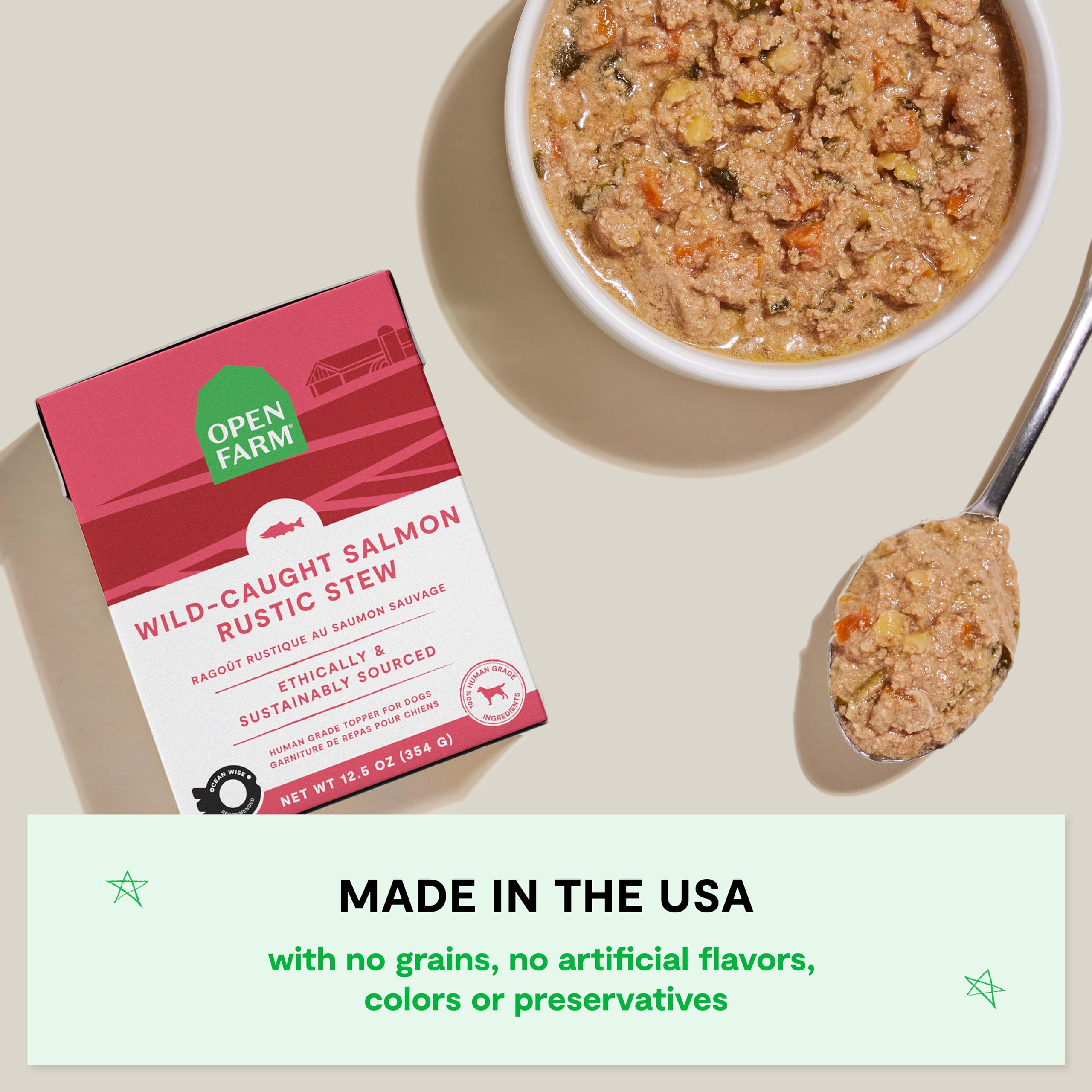 Open Farm Rustic Stews sans-cereales: option grain-free pour varier les repas.