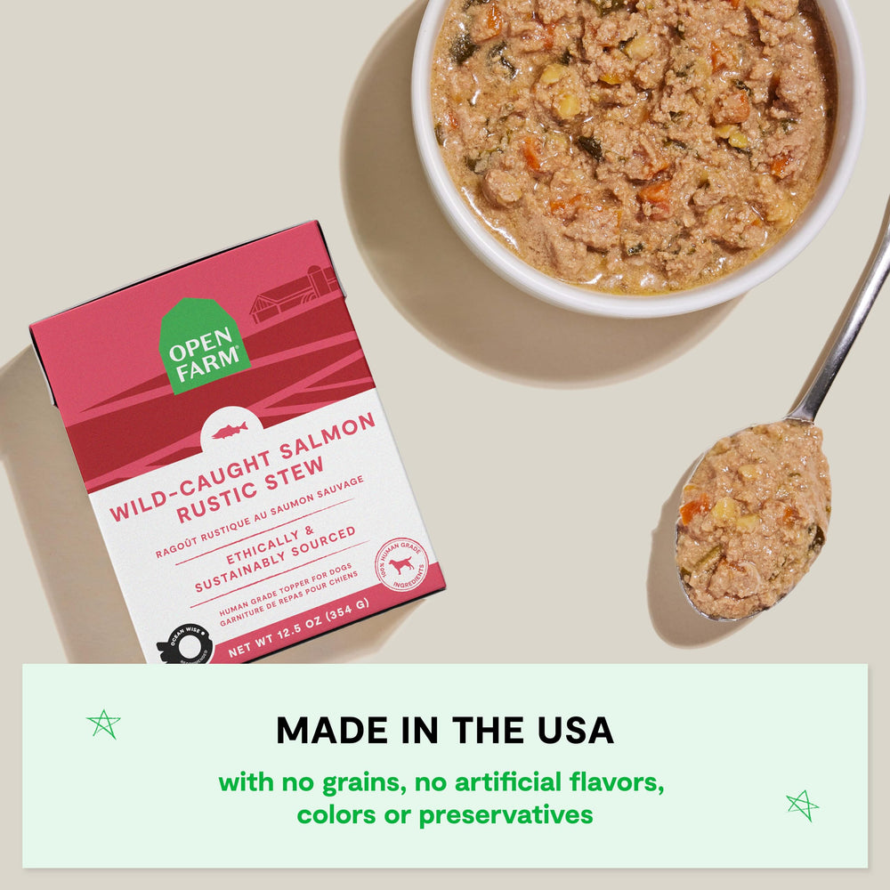 Open Farm Rustic Stews sans-cereales: option grain-free pour varier les repas.