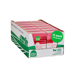 Open Farm Rustic Stews saumon-morceaux: morceaux tendres et savoureux dans le bol.