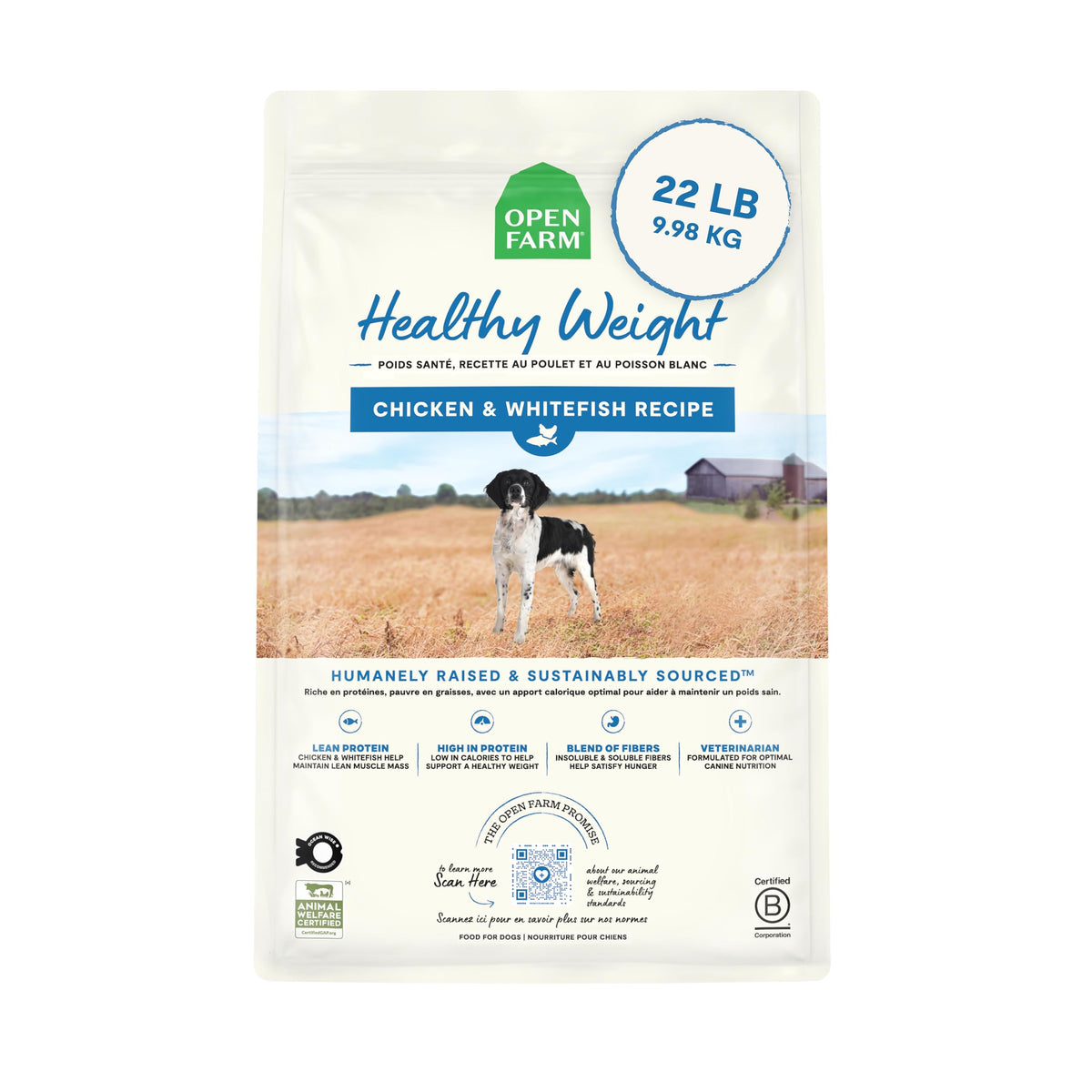 Open Farm Poids Santé: sac d'alimentation pour chien, aide à la gestion du poids