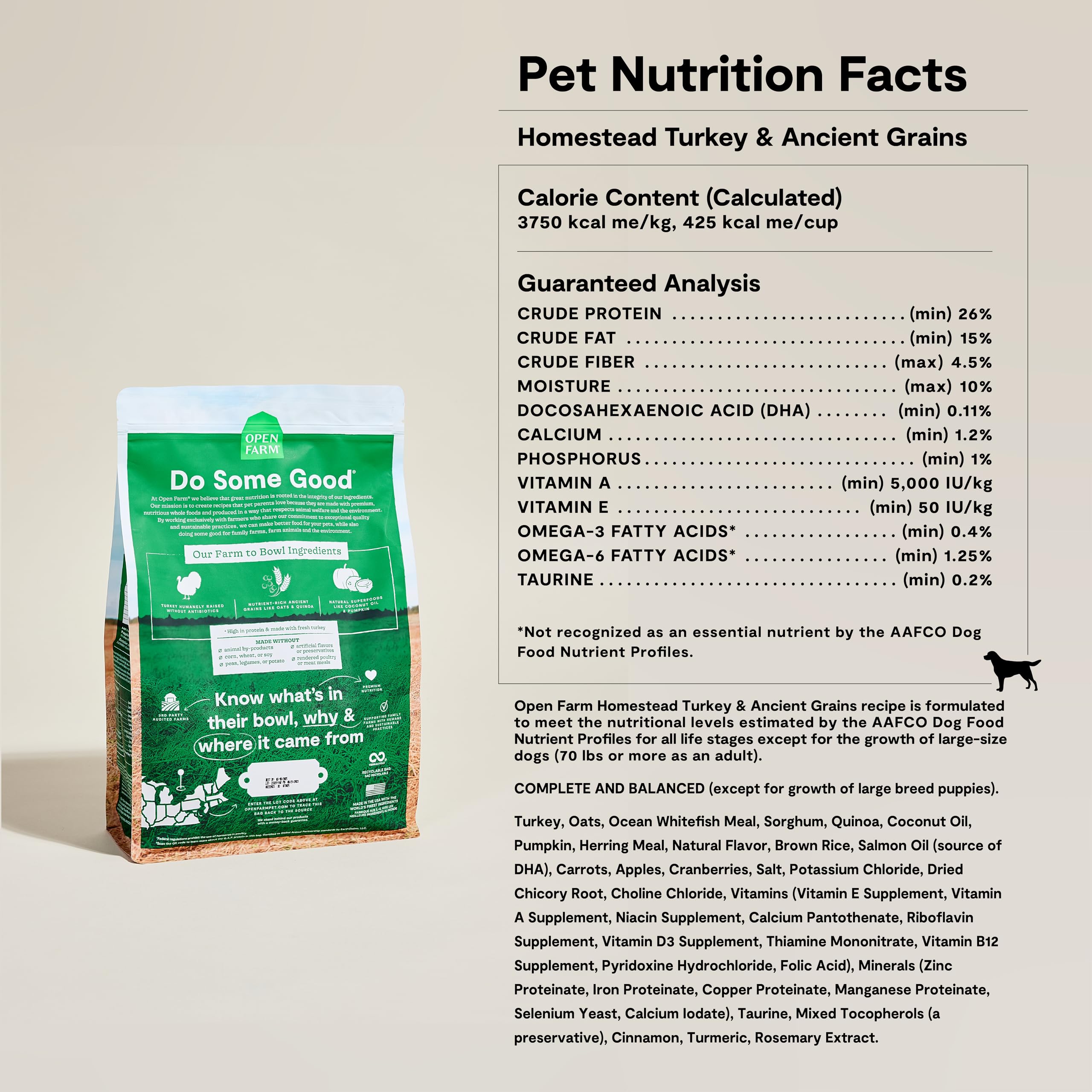 Open Farm sans pois et légumineuses – croquettes chien, alimentation adaptée
