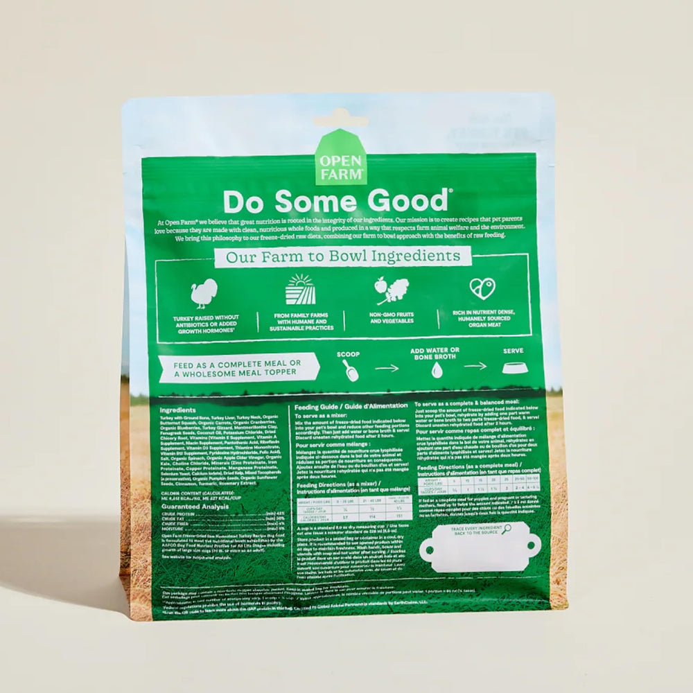Open Farm Superaliments lyophilise – apport nutritionnel avec ingrédients sains.
