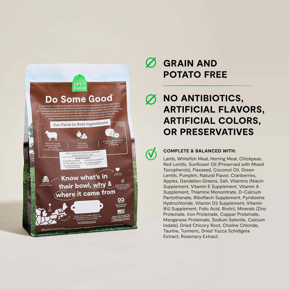 Open Farm traçabilité des ingrédients – origine claire et vérifiable.