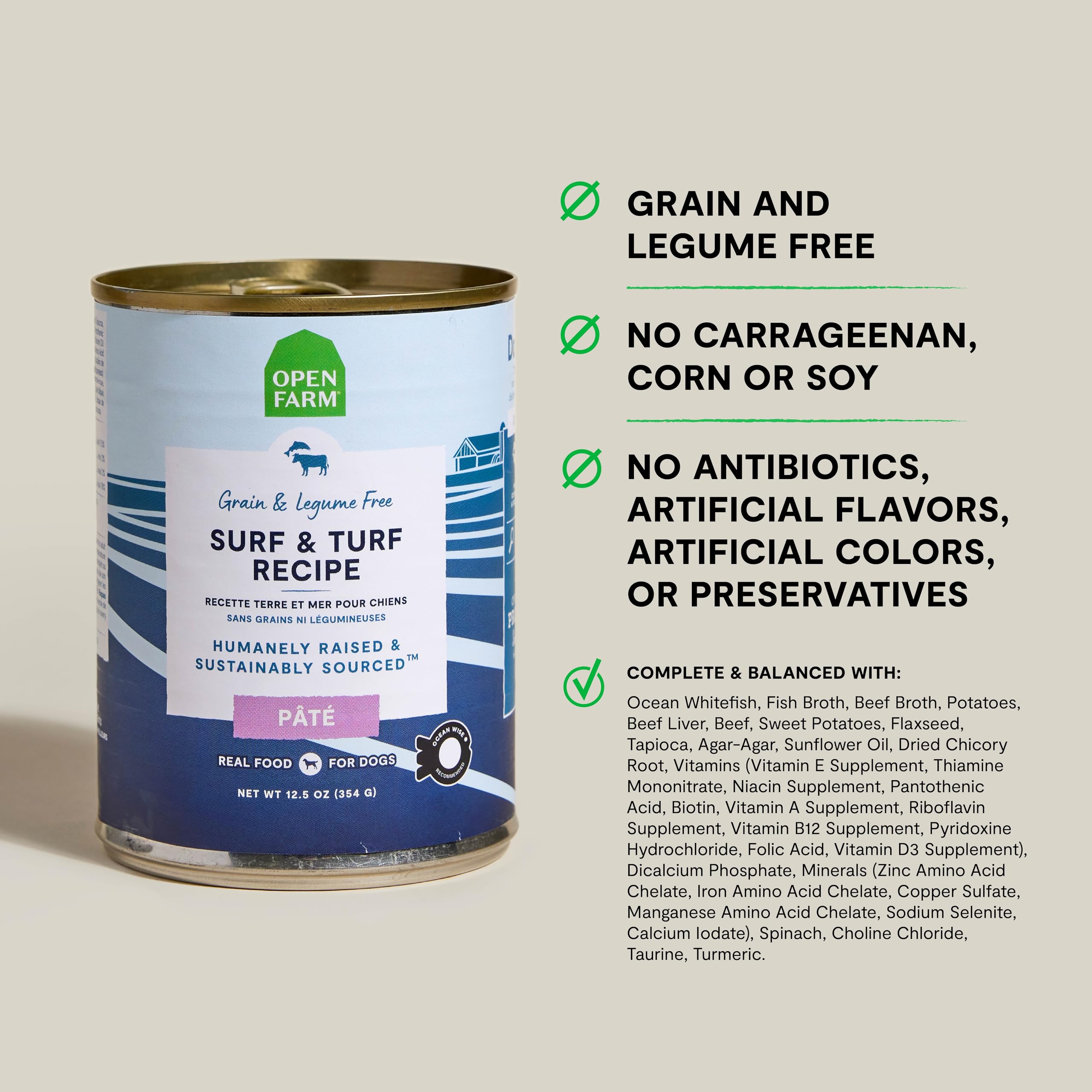 Open Farm Viande Premier Ingredient: proteines en premier pour repas nourrissant