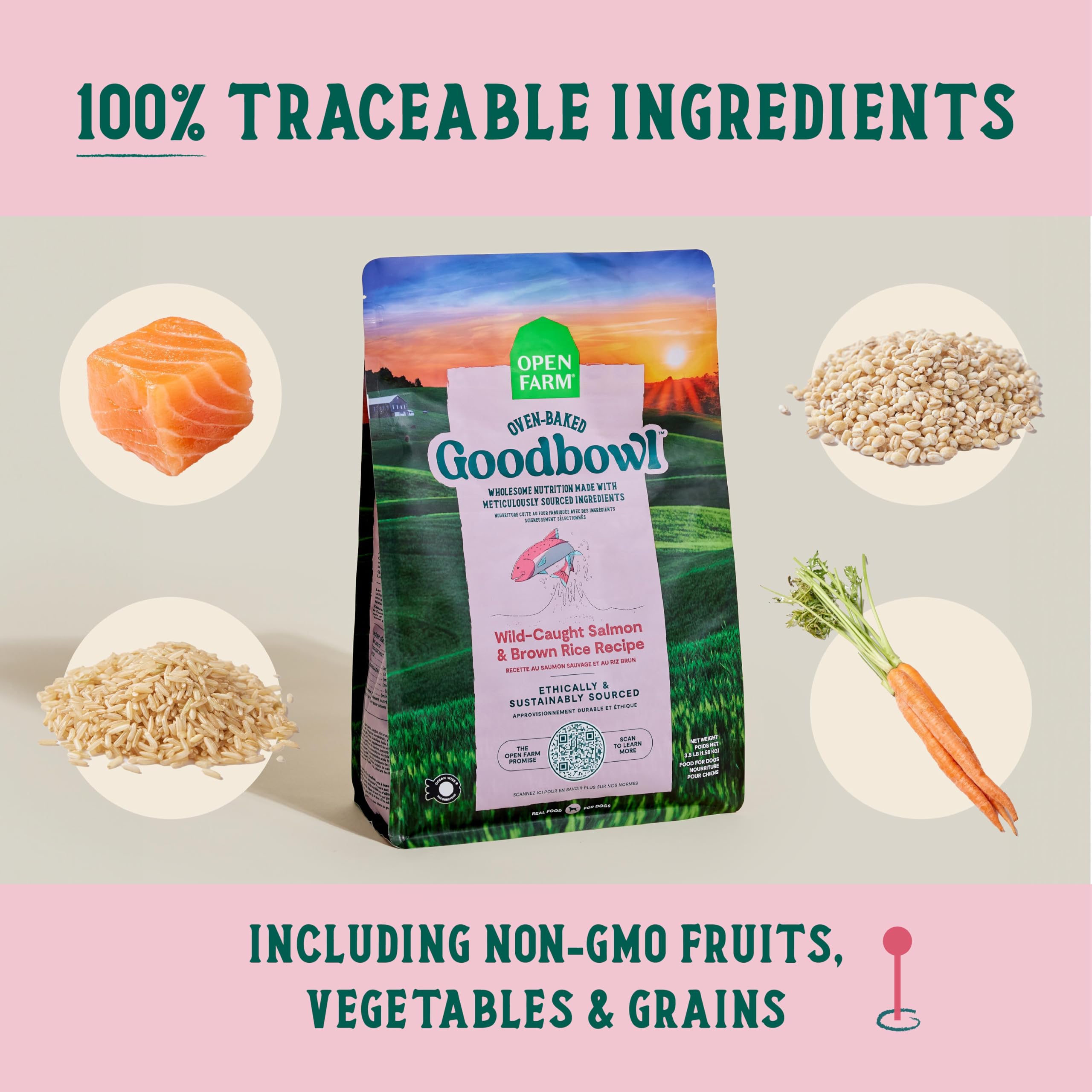 Open Farm Goodbowl sans antibiotiques ni hormones, respect de l’élevage et du goût.