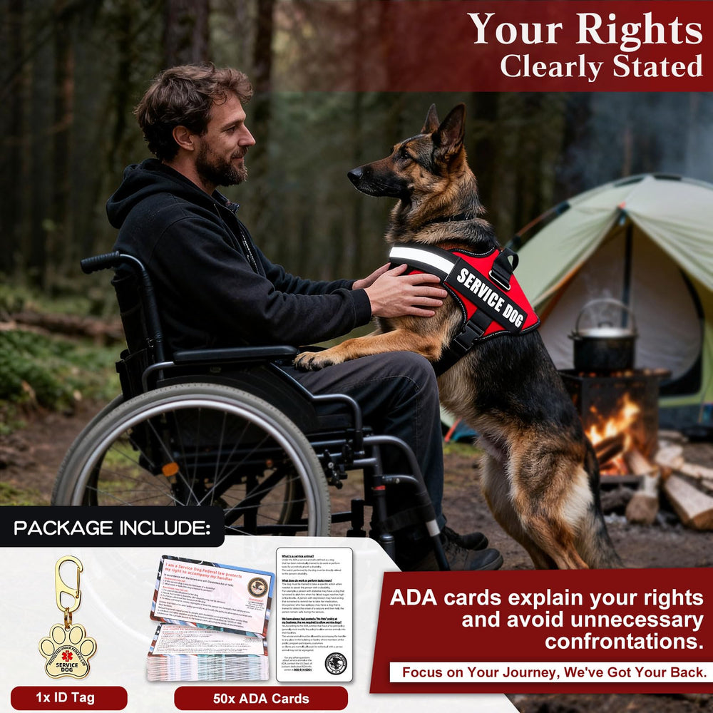 Opstin étiquette en métal robuste pour chien d'assistance.